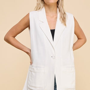 Side Strap Detail Jacket Vest
