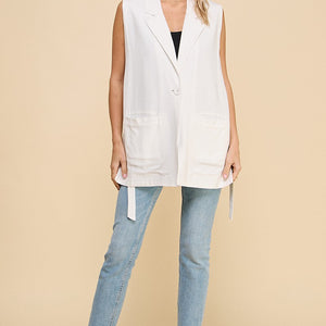 Side Strap Detail Jacket Vest