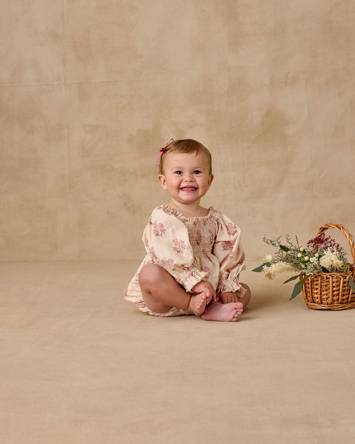 Cream/mauve floral bloomer