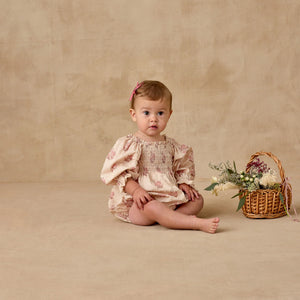Cream/mauve floral bloomer