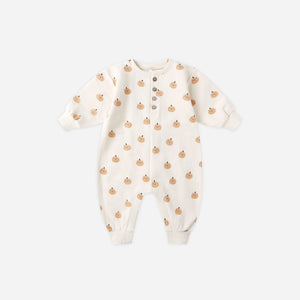 Pumpkin fleece jumpsuit