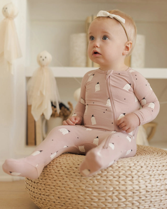 QM Pink Bamboo Ghost footie