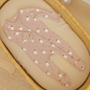 QM Pink Bamboo Ghost footie