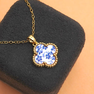 18k Stainless Steel Tarnish Free Clover Necklace