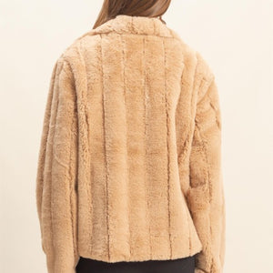 Taupe fur jacket