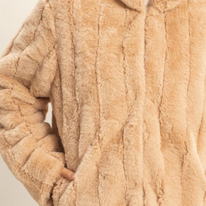 Taupe fur jacket