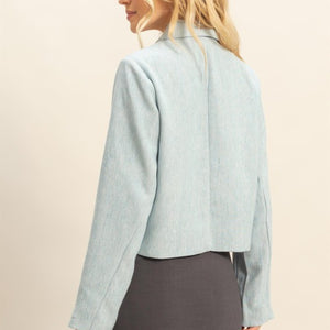Blue gold button jacket
