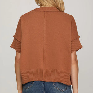Cinnamon mock neck sweater