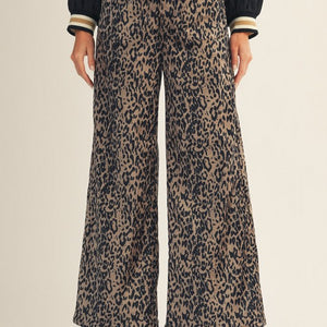 Wide Leg Leopard Pants