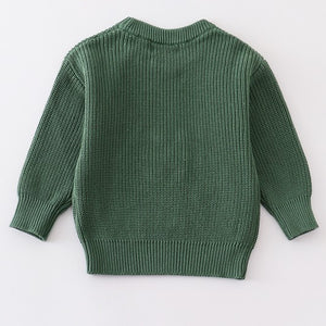 Kids Hand made joy sweater, green or red.