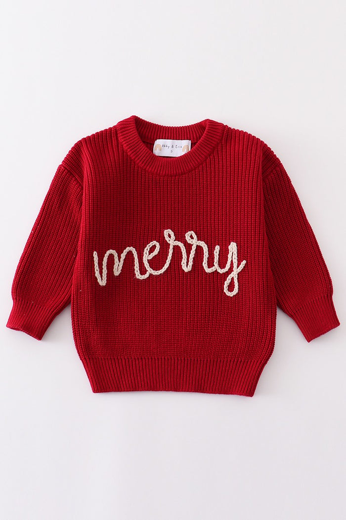 Kids Hand made merry sweater