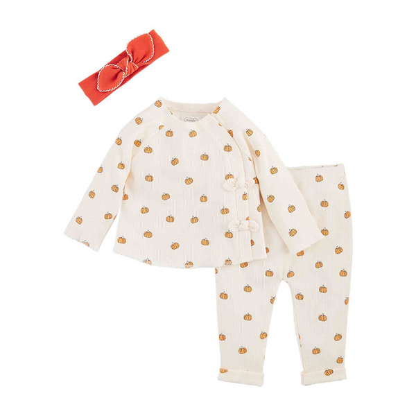 Ditsy Pumpkin Three-Piece Set