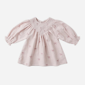BOWS SMOCKED DRESS