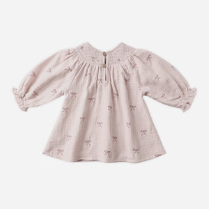 BOWS SMOCKED DRESS