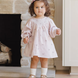 BOWS SMOCKED DRESS