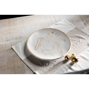 Gold Nativity Platter