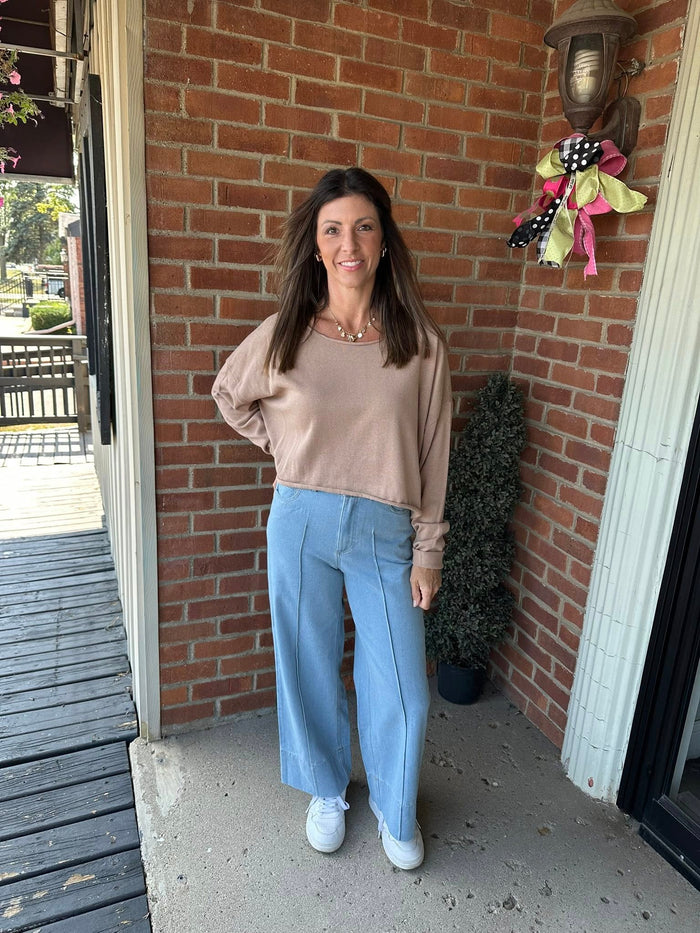 Indigo crop jean