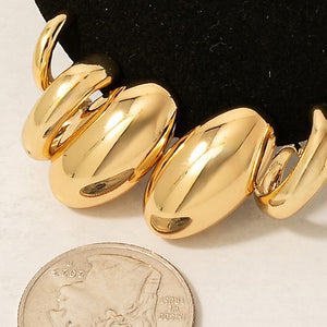 Secret Box Gold Dipped Oval Hoop Earrings Set