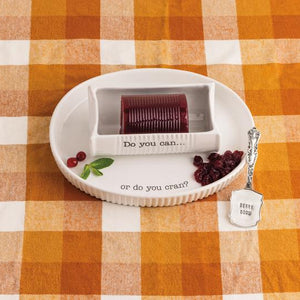DOUBLE CRANBERRY DISH SET