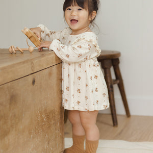 QM cinnamon floral dress w/bloomer