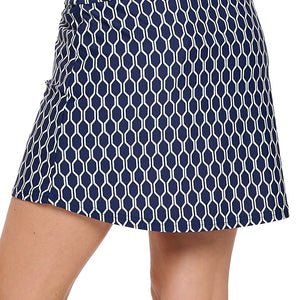 Navy and white skort