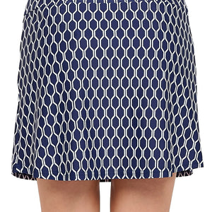 Navy and white skort