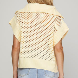 Collared zip sweater