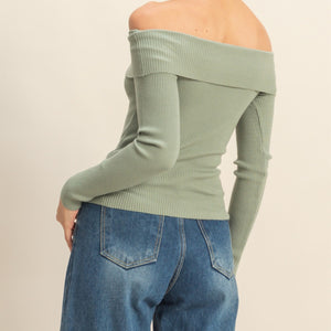 Sage Off the shoulder knit