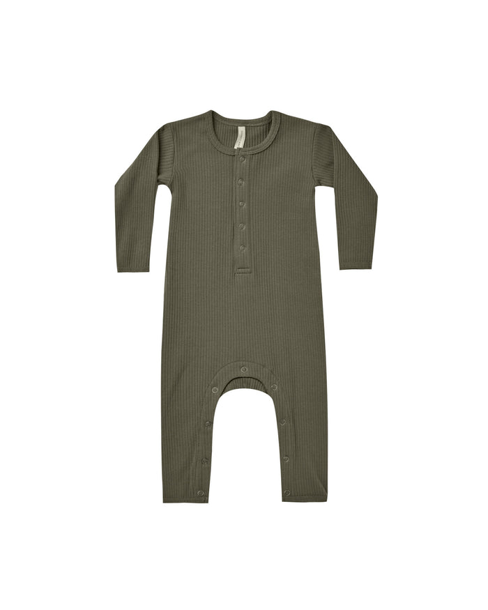 QM ribbed baby jumpsuit Forest green