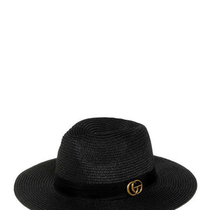 GO Metal Fedora Straw Hat (black or khaki)