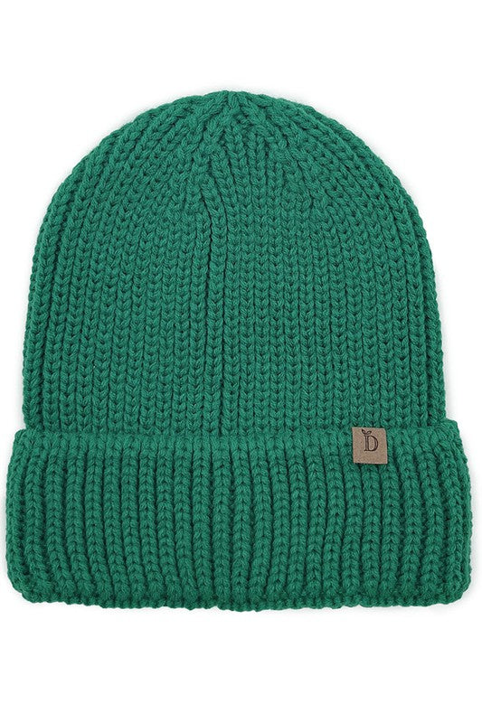 Solid Ribbed Knit Cuff Beanie 4 colors