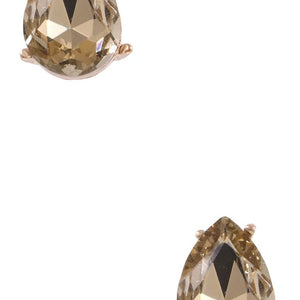 Glass Jewel Teardrop Earrings , 3 colors