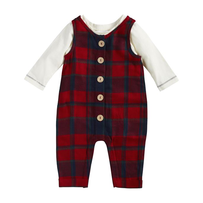 TARTAN OVERALL SET