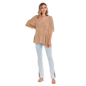 Tan one size knit top