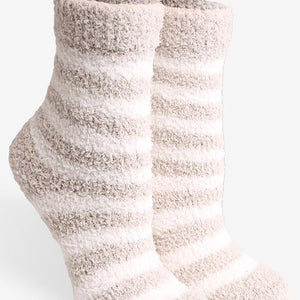 Fuzzy Striped Socks 6 colors