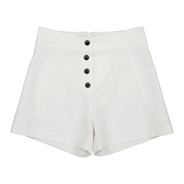 White shorts w/gold buttons tween