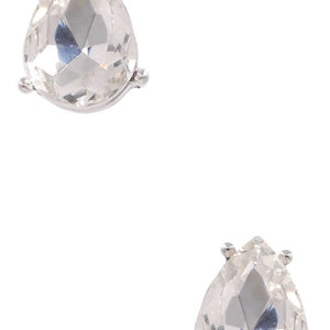 Glass Jewel Teardrop Earrings , 3 colors