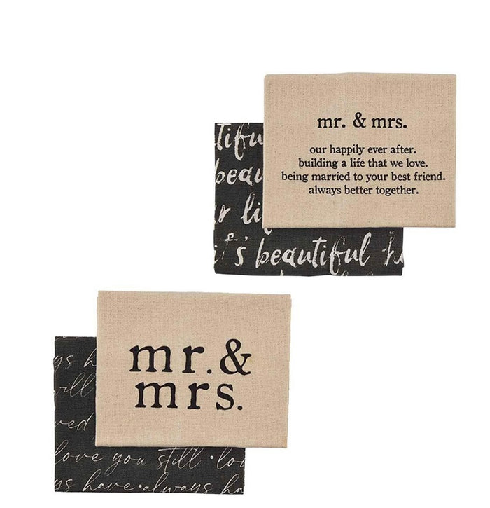 Mr. and Mrs. towel set