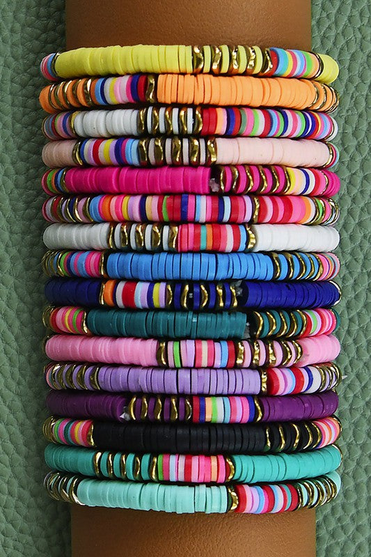Rubber disc bracelet (lots of colors)