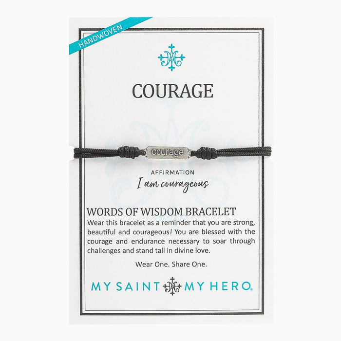 Silver courage bracelet