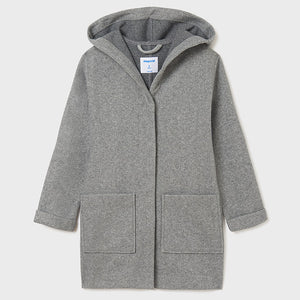 Tween Long grey wool coat