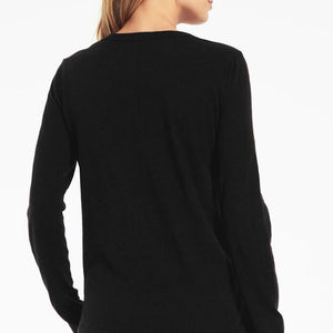 Everyday Brushed LS Top Black