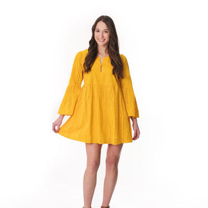 Mustard Eyelet Dress