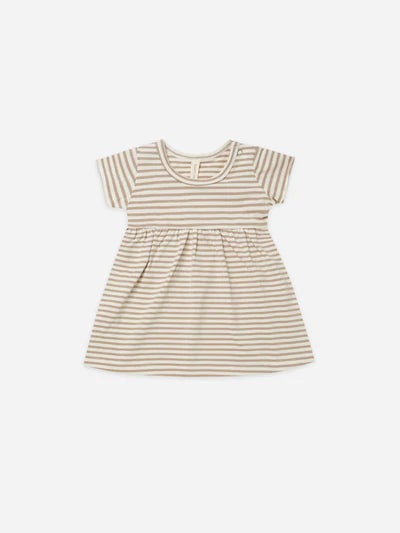 Grey striped baby dress