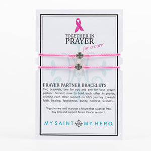 Breast cancer prayer partner bracelets
